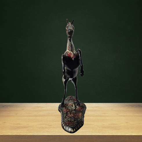 Brass Showpiece Jumping Horse Statue 7.36kg
